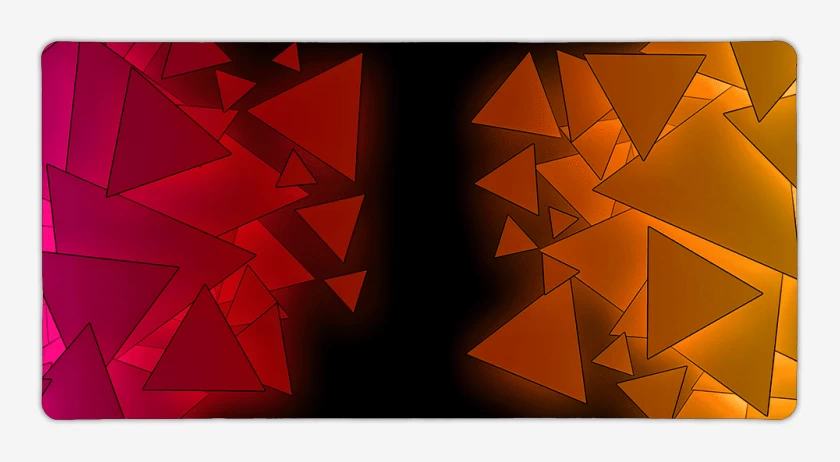 Mouse pad Gamer Negro de Triangulos