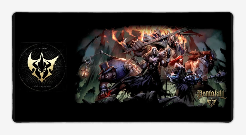 Mouse pad Gamer Negro de Pentakill