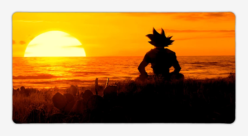 Mouse pad Gamer Negro de goku horizonte