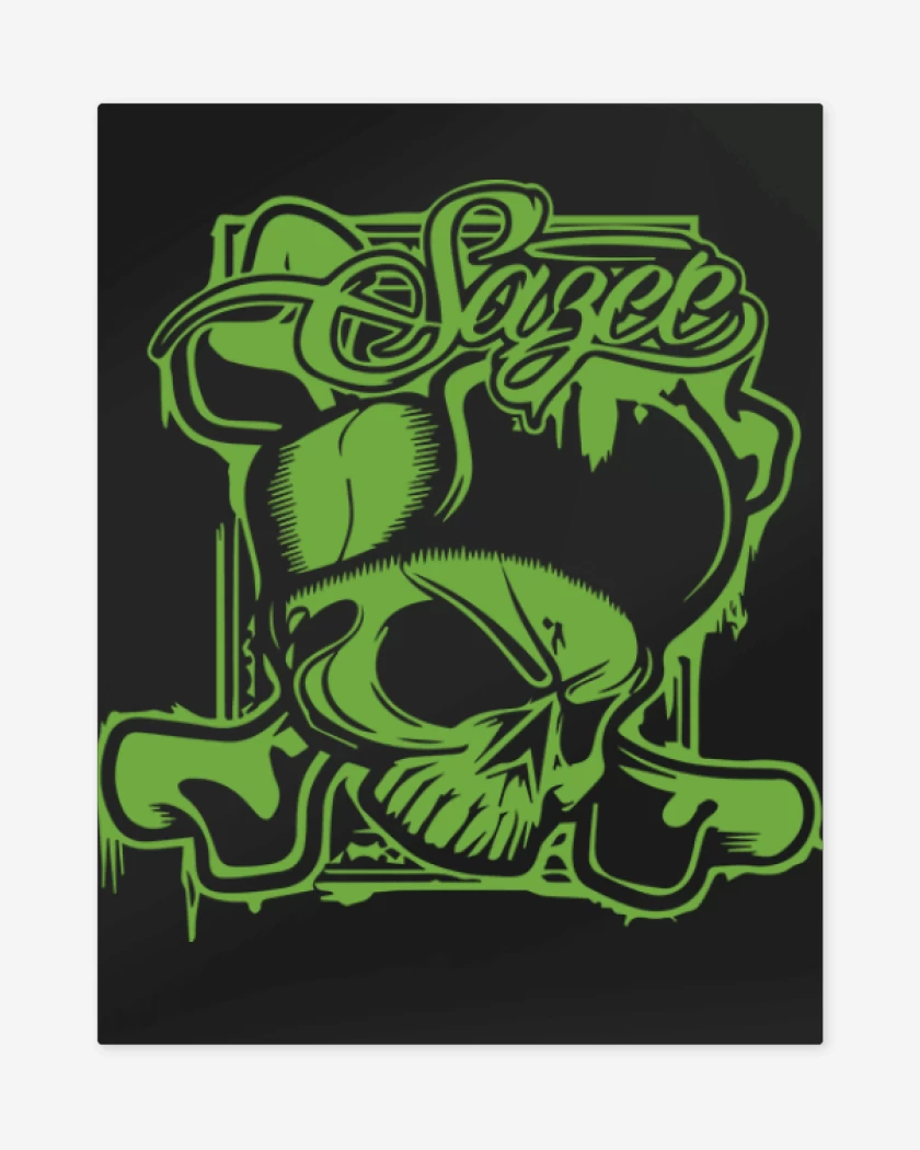 Print metalico Negro de Skull and bones