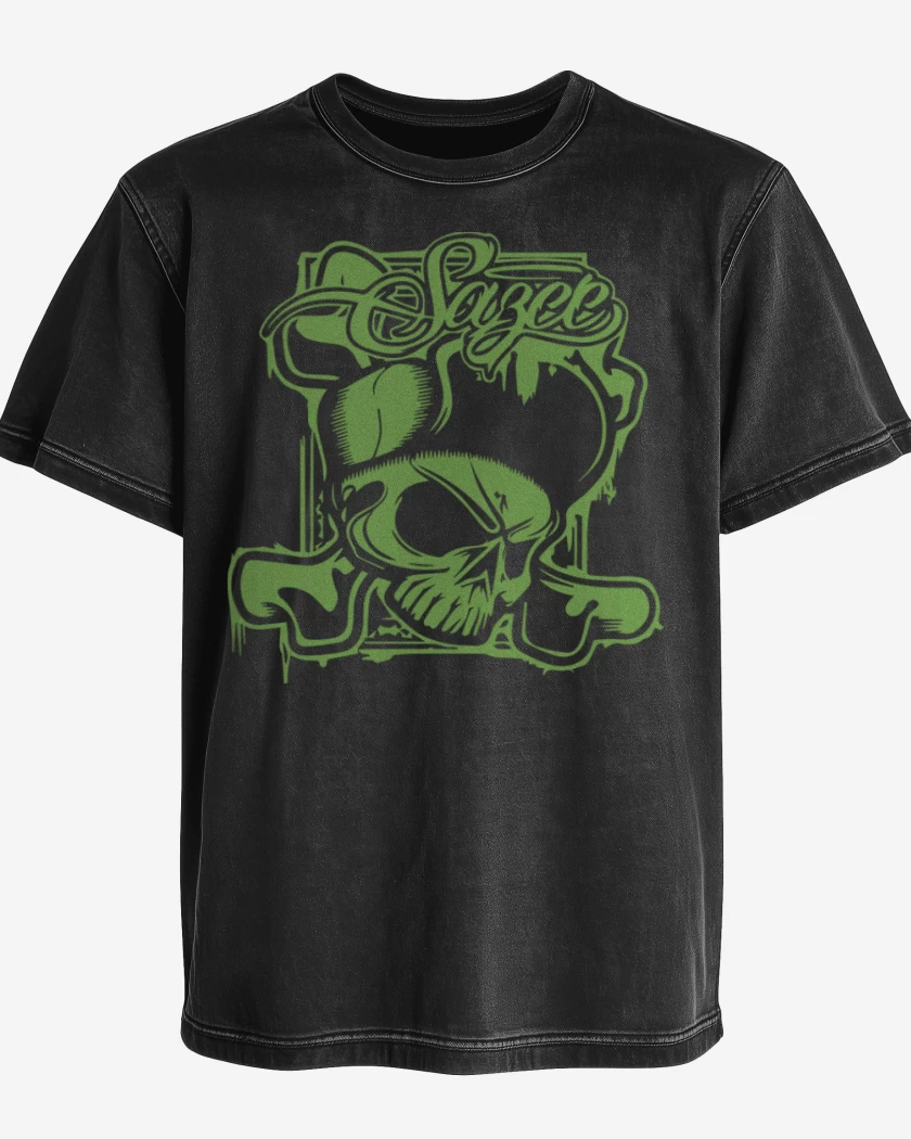 Polera desgastada Skull and bones