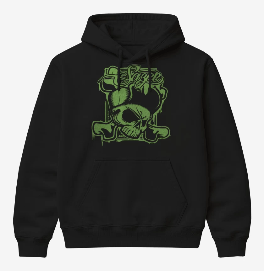 Poleron Canguro básico Negro de Skull and bones