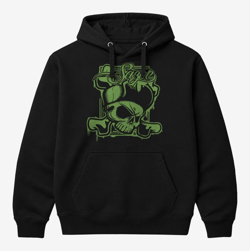 Polerón Canguro Negro de Skull and bones