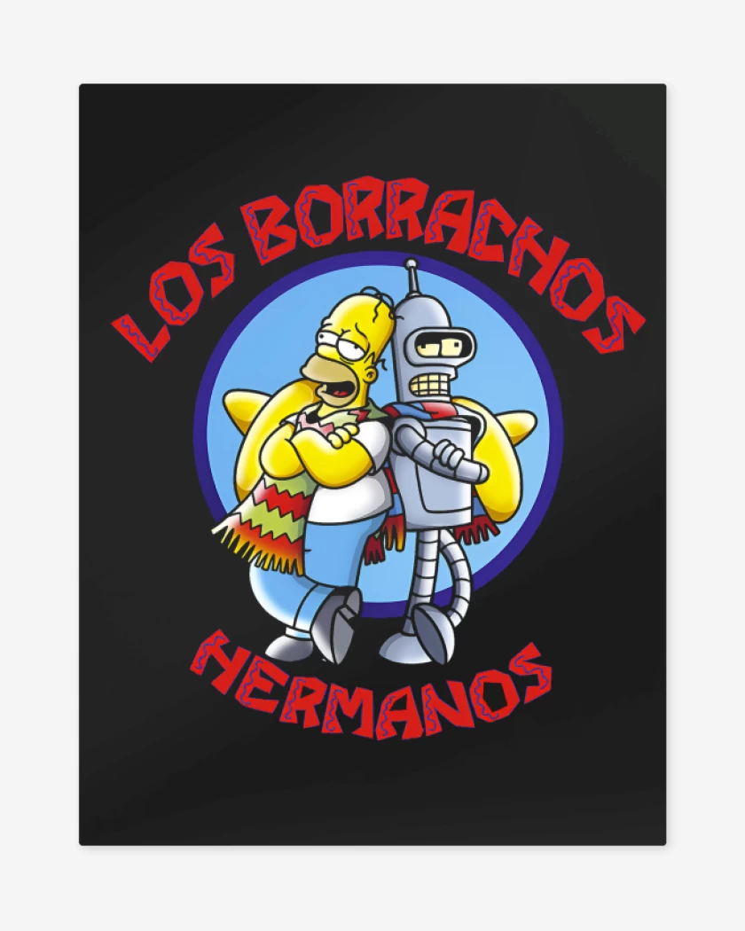 Print metalico Borrachos Hermanos
