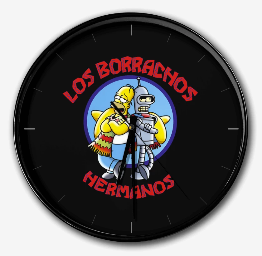 Reloj Negro de Borrachos Hermanos