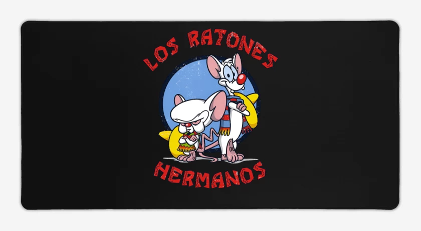 Mouse pad Gamer Negro de Ratones Hermanos