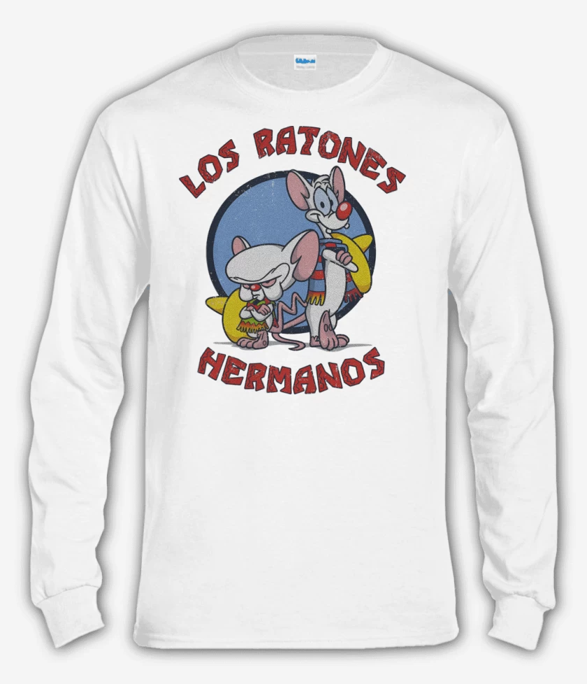 Polera manga larga Blanco de Ratones Hermanos