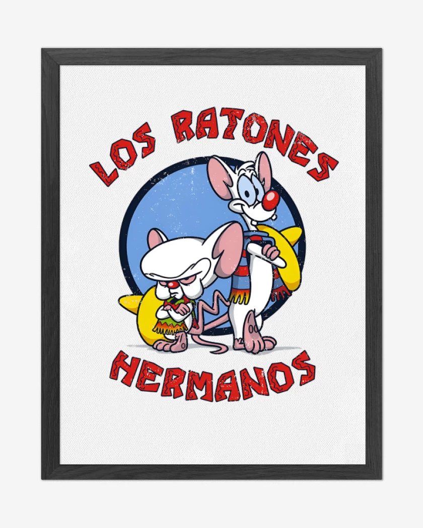 Cuadro decorativo Blanco de Ratones Hermanos
