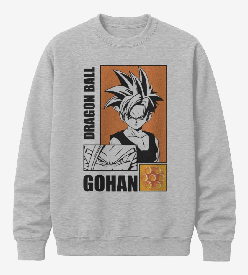 Poleron polo Gris Melange de Son Gohan