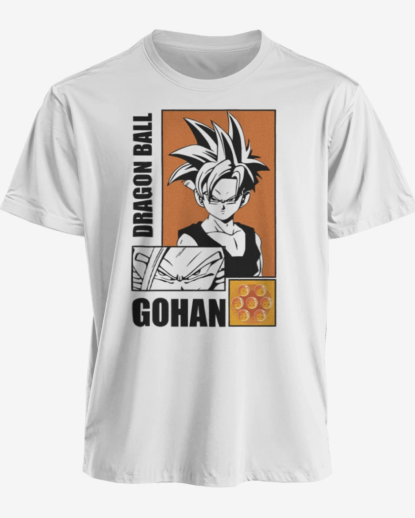 Polera premium Blanco de Son Gohan