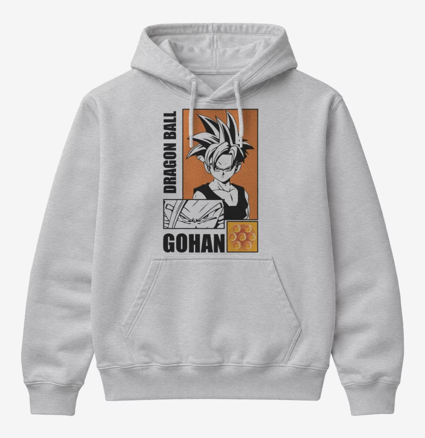 Poleron Canguro básico Gris Melange de Son Gohan