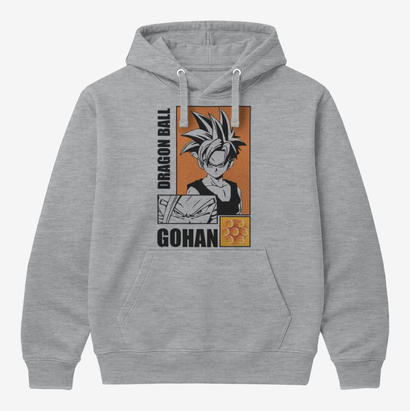 Polerón Canguro Gris Melange de Son Gohan