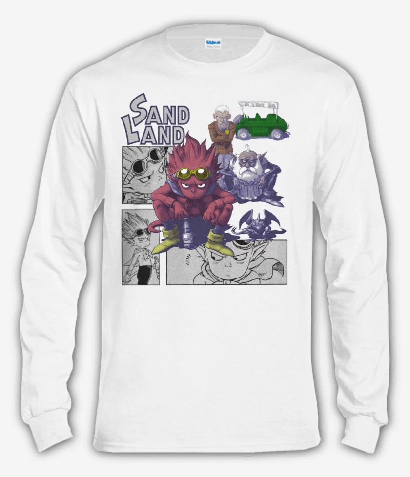 Polera manga larga Blanco de Sand Land 