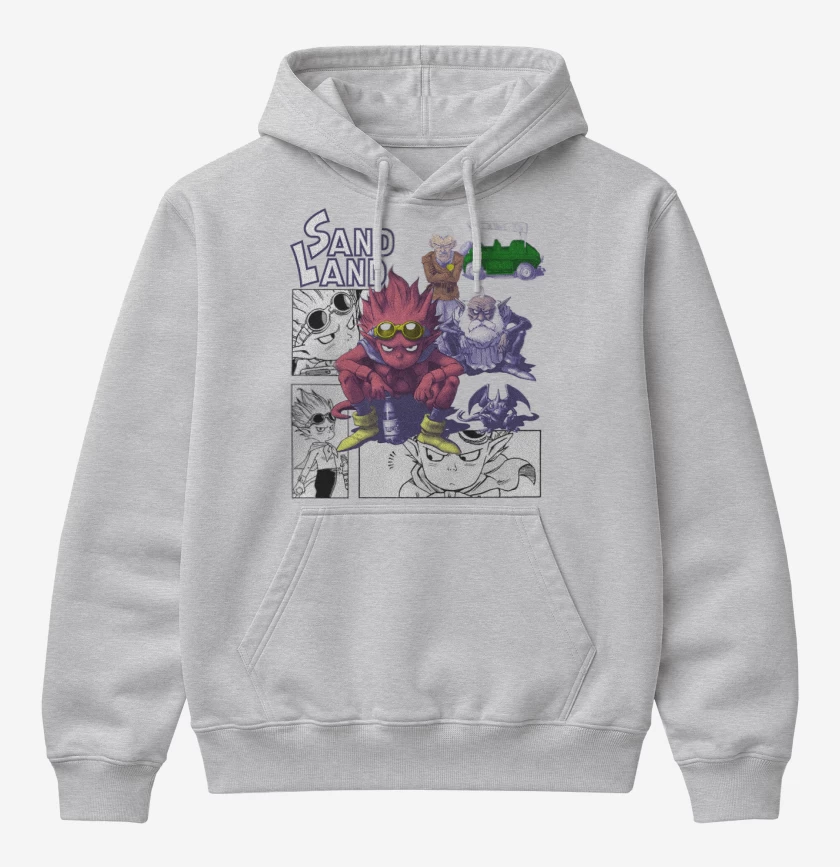 Poleron Canguro básico Gris Melange de Sand Land 