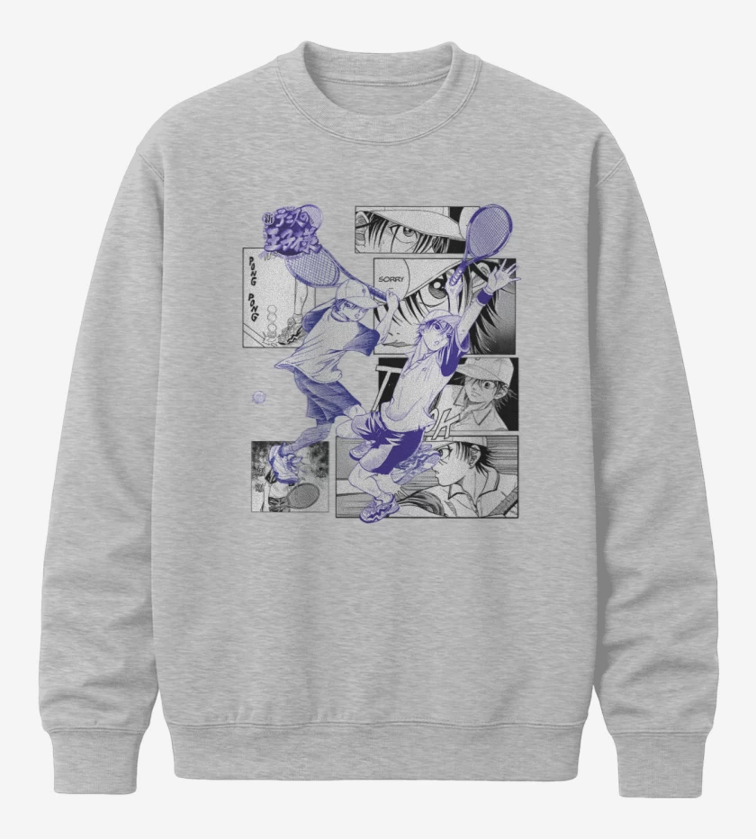Poleron polo Gris Melange de Principe del tennis