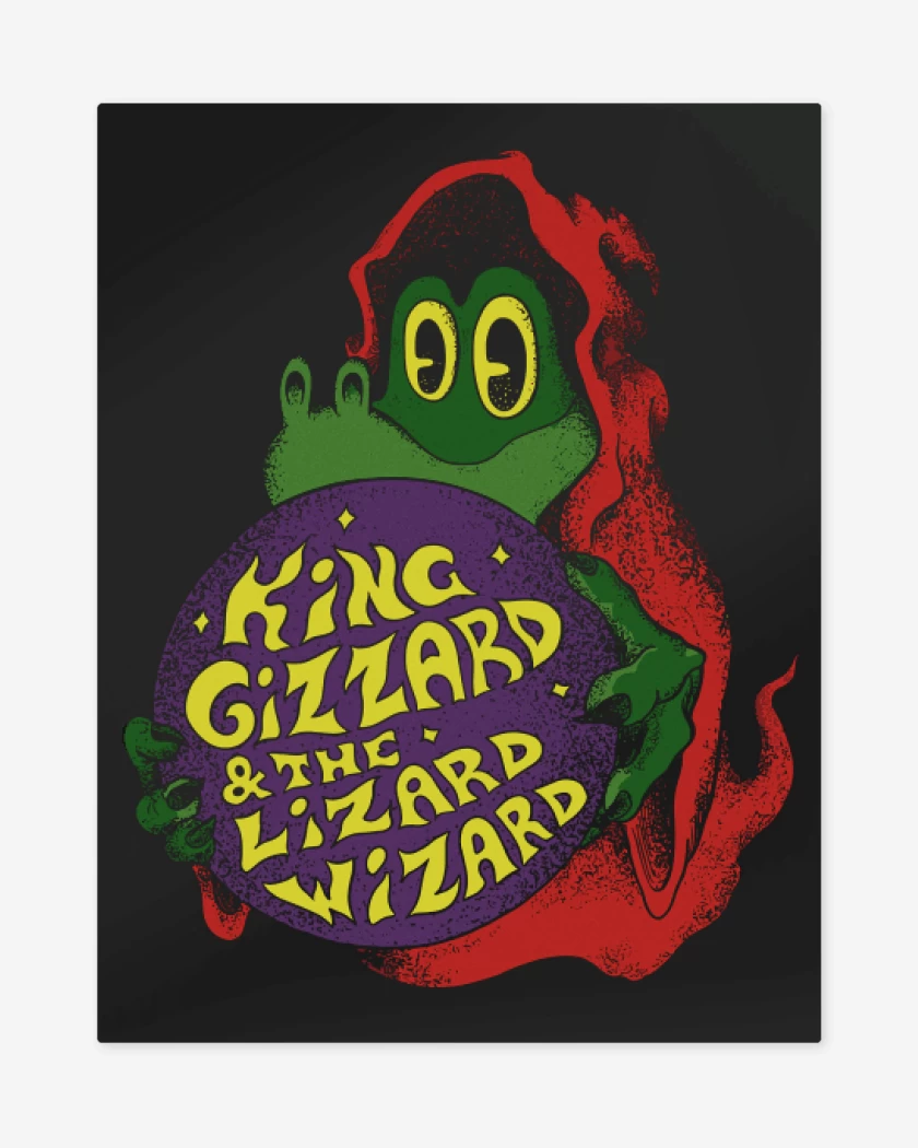 Print metalico Negro de Lizard Wizard KGLW