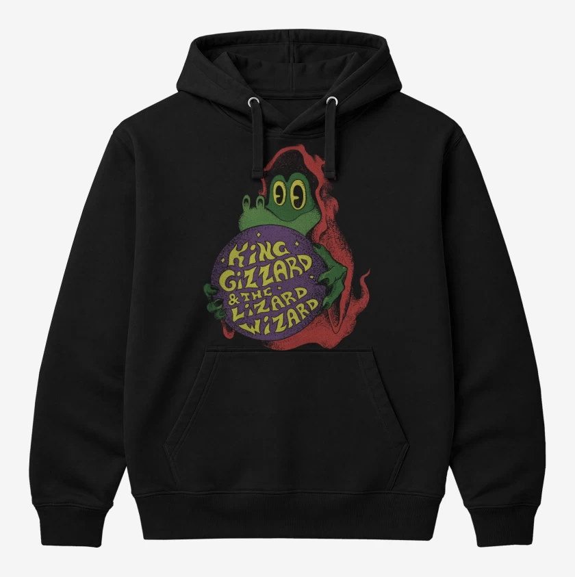 Polerón Canguro Negro de Lizard Wizard KGLW