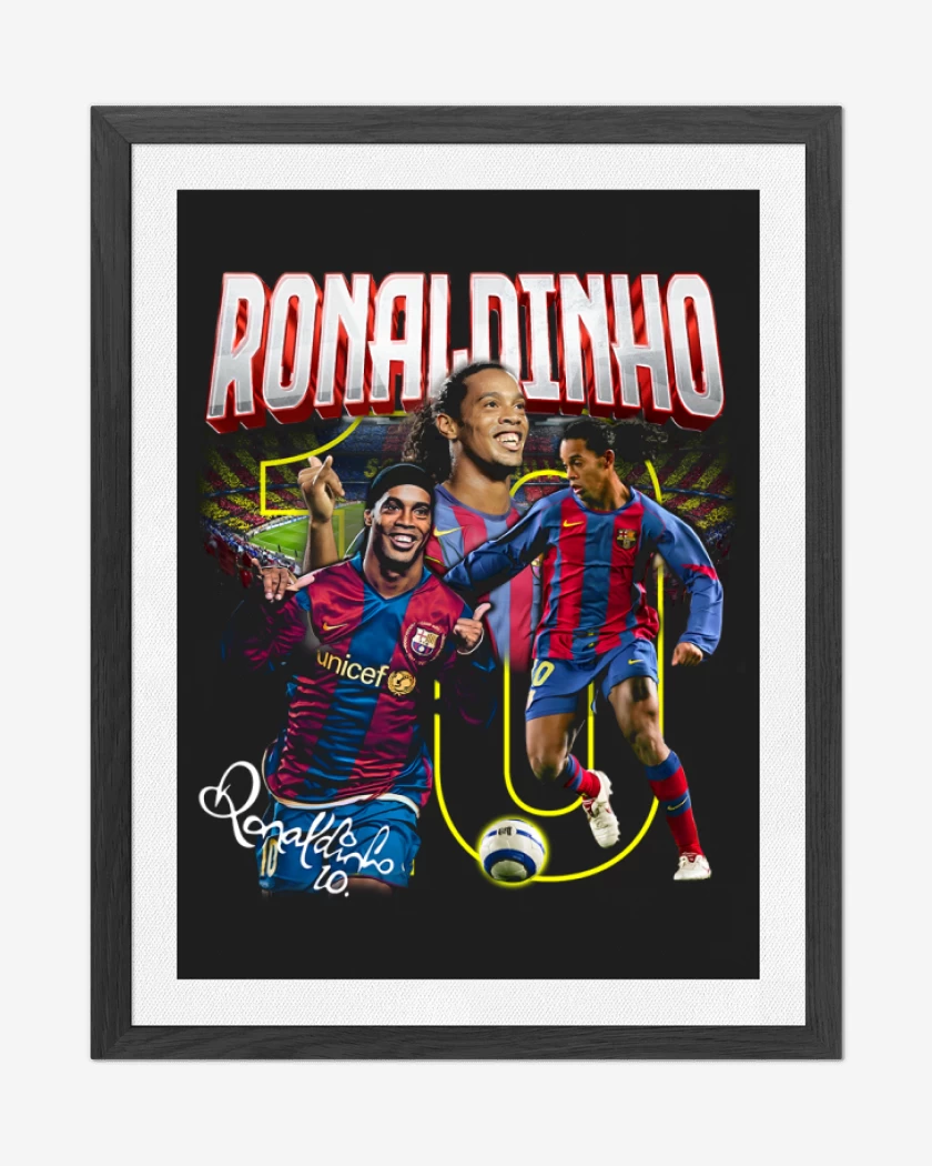 Cuadro decorativo Negro de Ronaldinho
