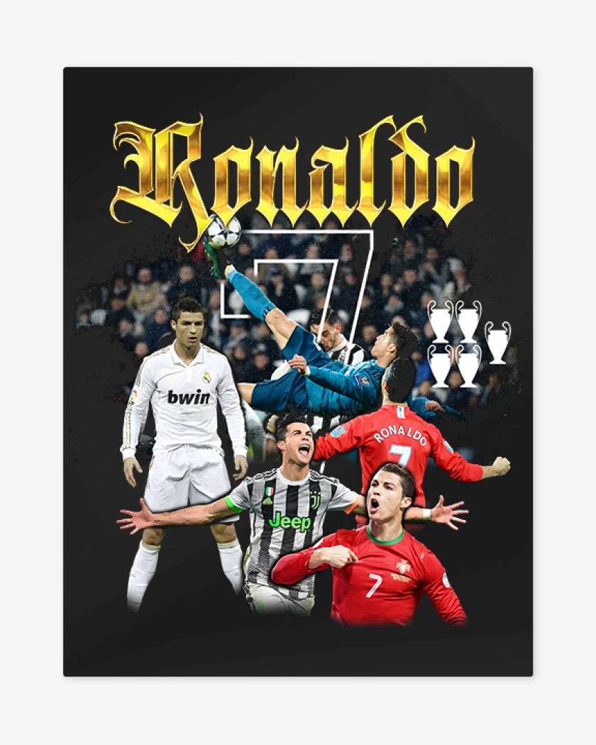 Print metalico Negro de Cr7