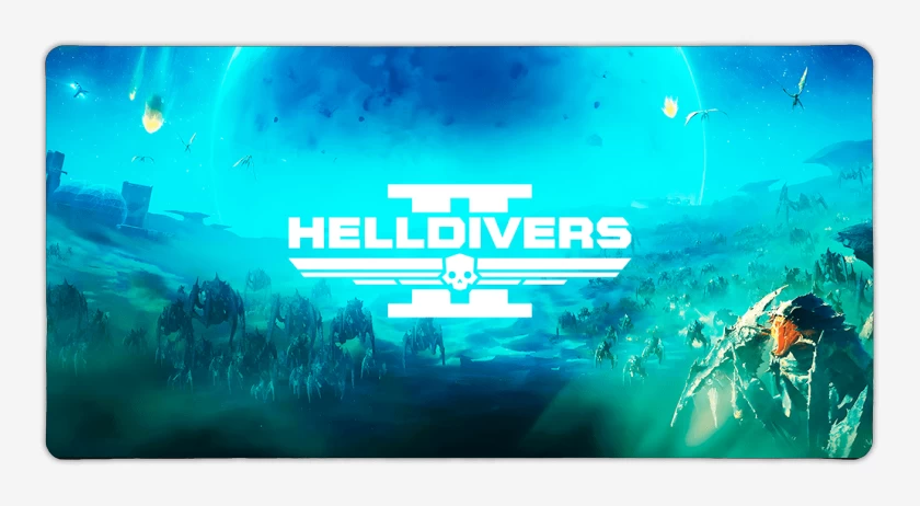 Mouse pad Gamer Negro de Helldivers 