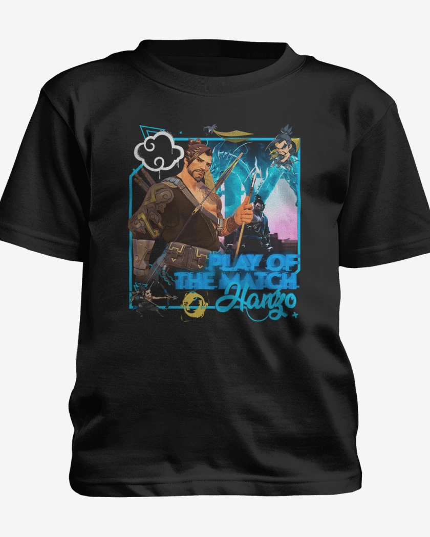 Polera de niño Negro de Play of the match hanzo