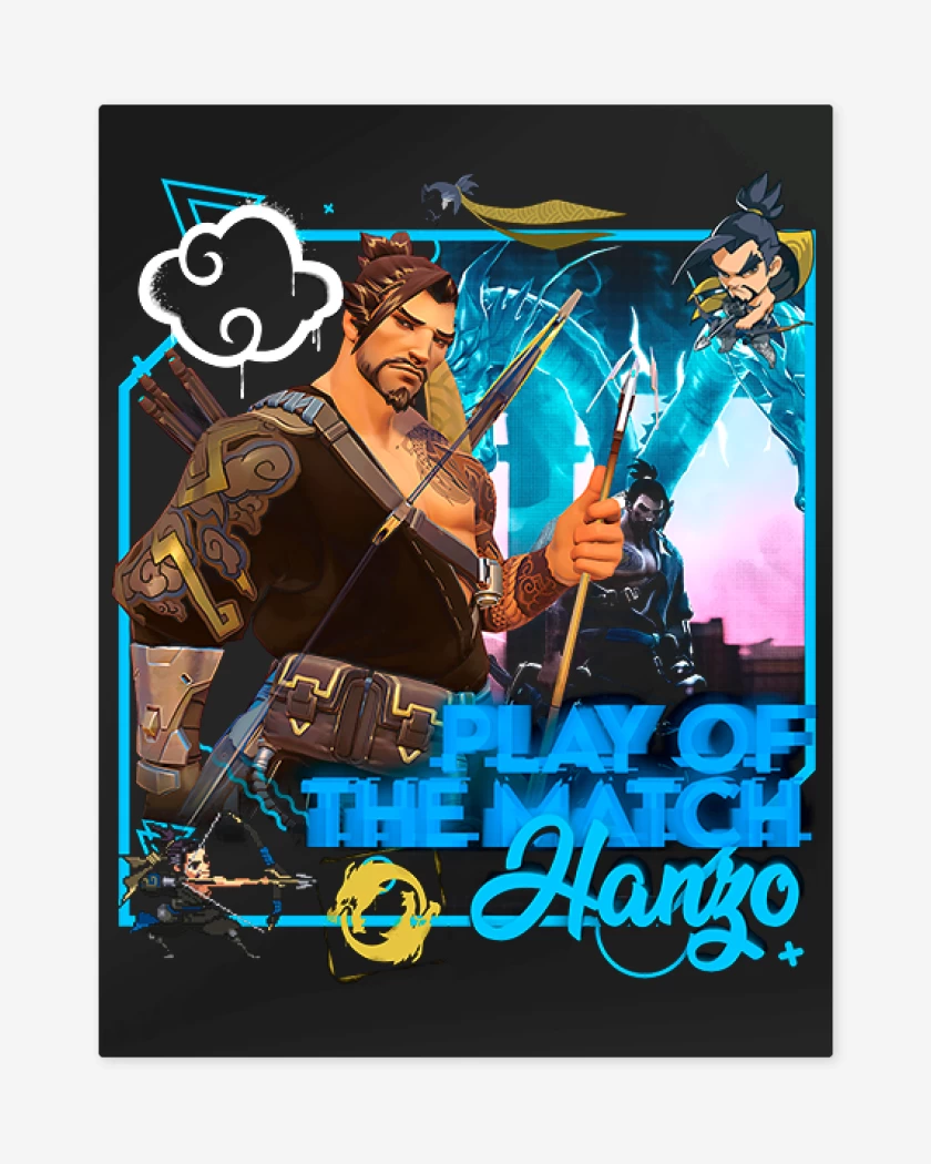 Print metalico Play of the match hanzo