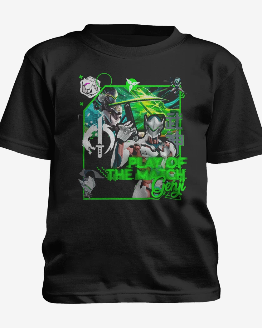 Polera de niño Negro de Play of the match Genji