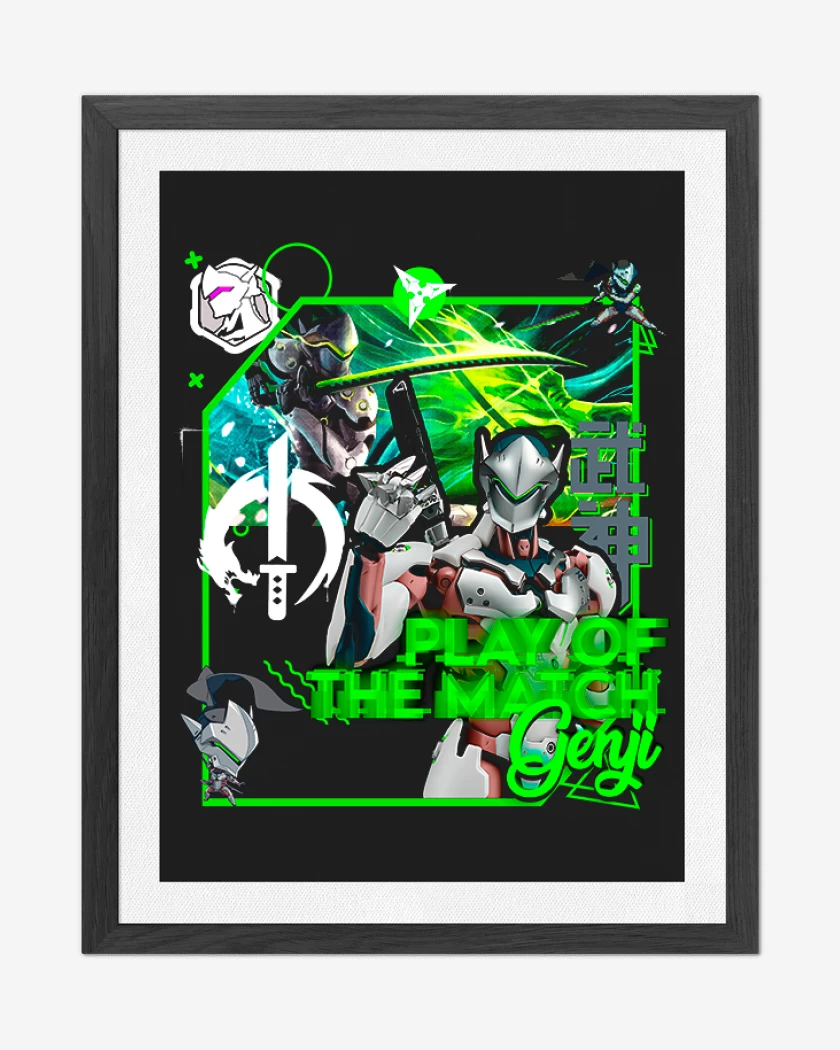 Cuadro decorativo Negro de Play of the match Genji