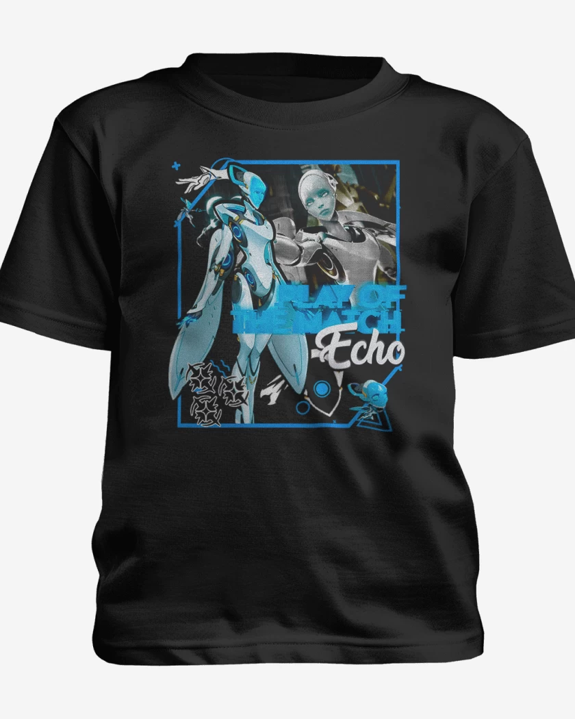 Polera de niño Negro de Play of the match echo