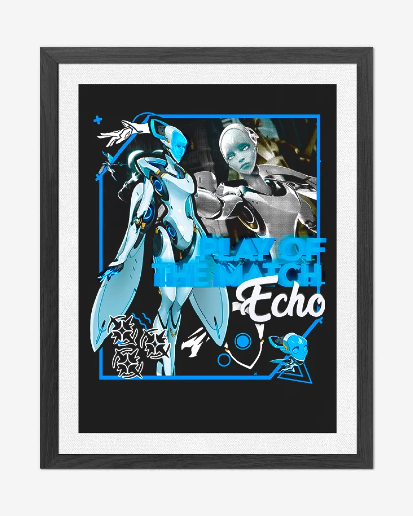 Cuadro decorativo Negro de Play of the match echo