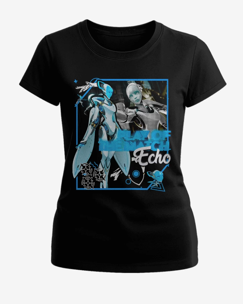 Polera de Mujer Negro de Play of the match echo