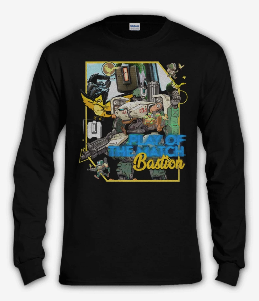 Polera manga larga Negro de Play of the match bastion