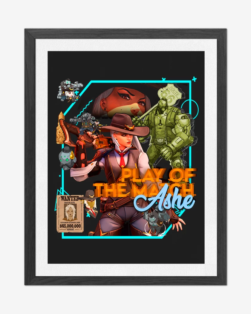 Cuadro decorativo Negro de Play of the match Ashe