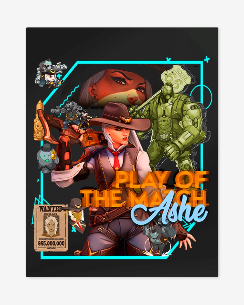 Print metalico Play of the match Ashe
