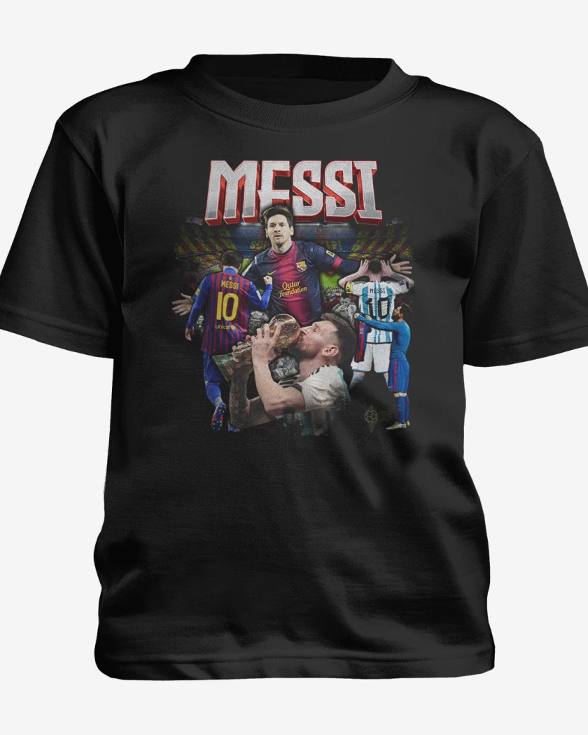 Polera de niño Negro de Messi 