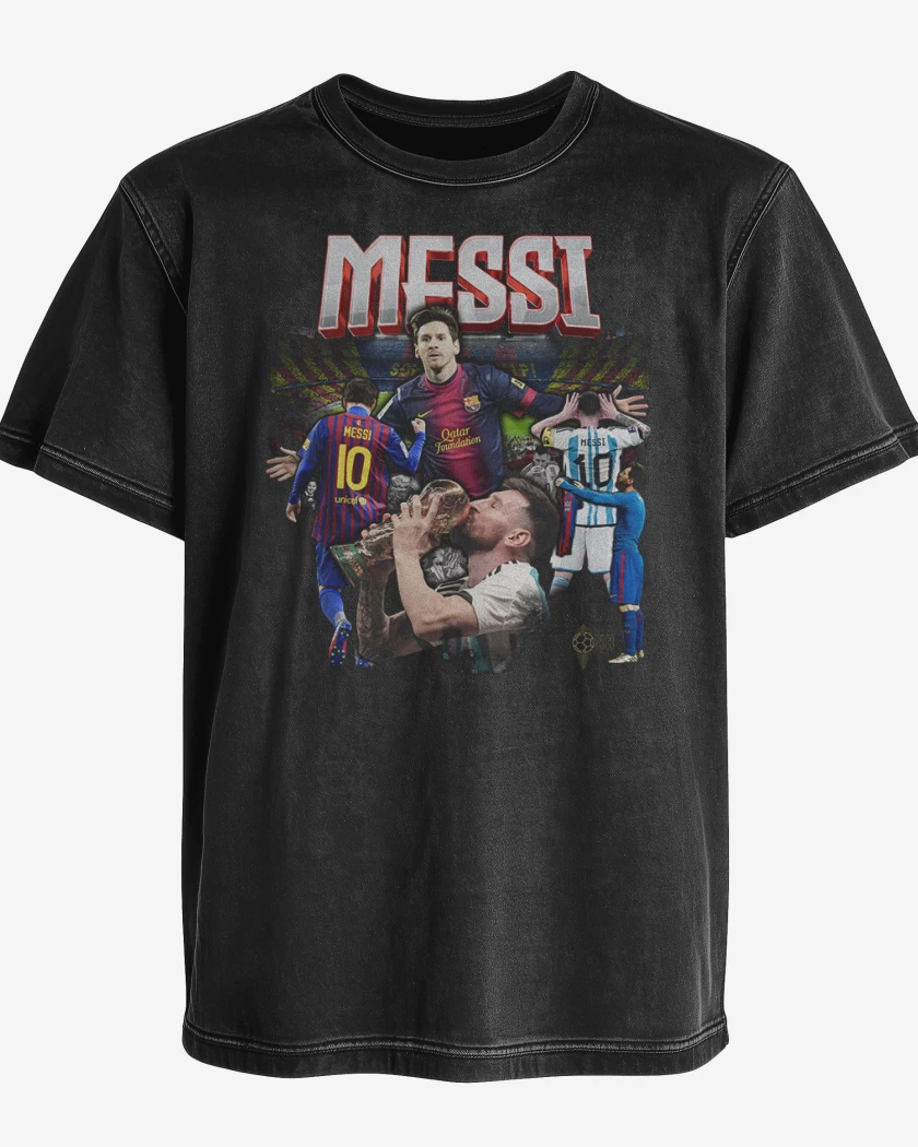 Polera desgastada Messi 