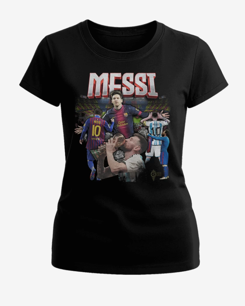 Polera de Mujer Negro de Messi 