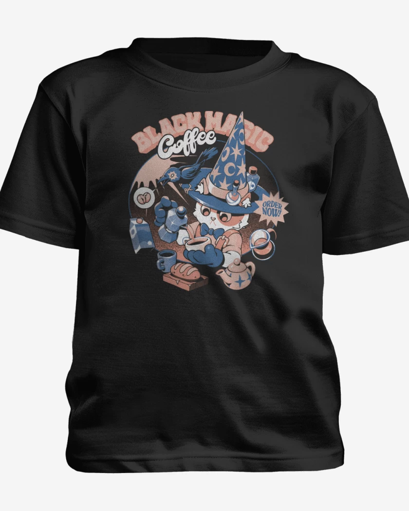 Polera de niño Negro de Black Magic Coffee