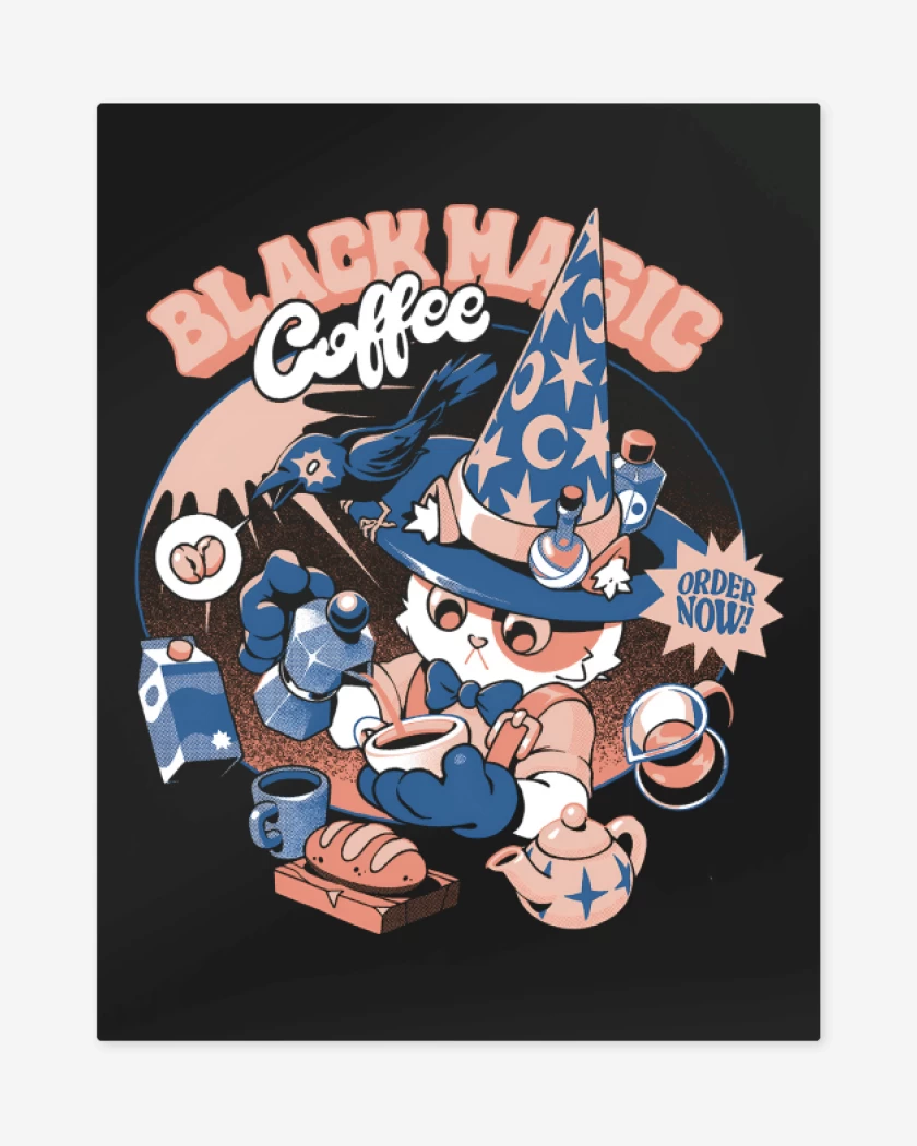 Print metalico Black Magic Coffee