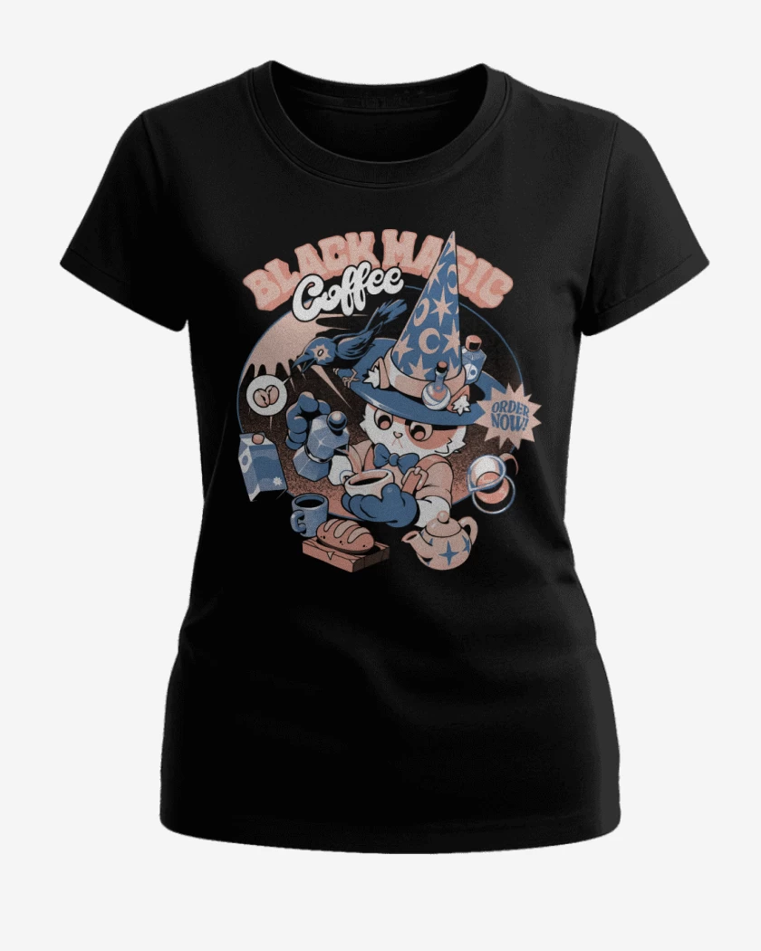 Polera de Mujer Negro de Black Magic Coffee