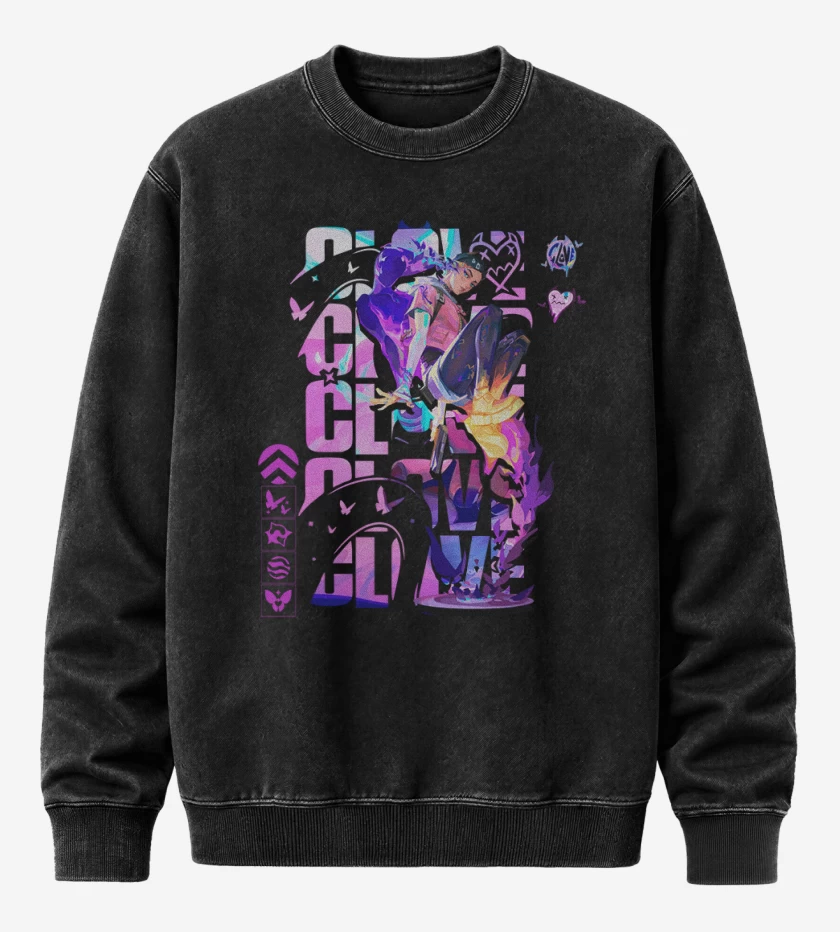 Poleron Polo Acid Wash Negro de Clove