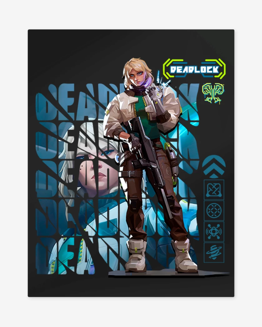 Print metalico Negro de Deadlock