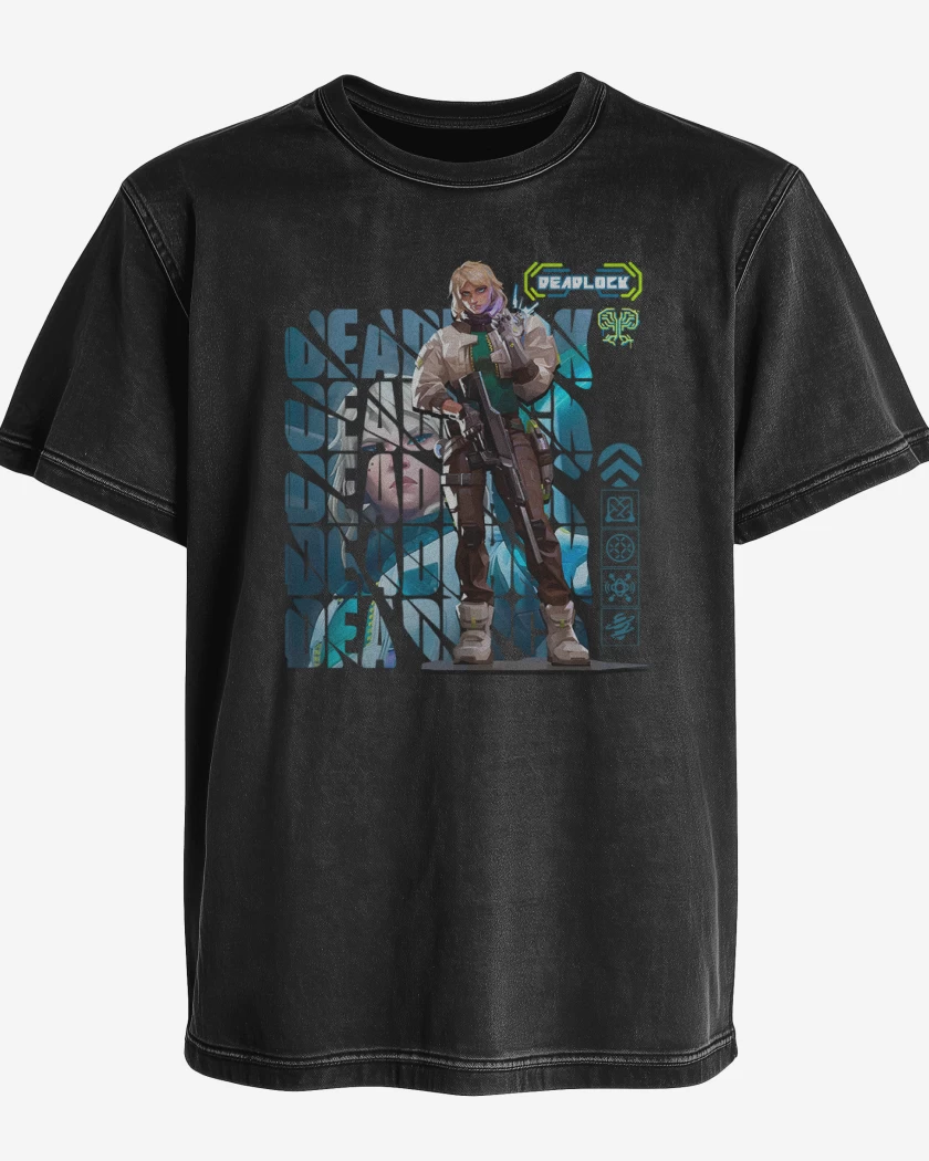 Polera desgastada Negro de Deadlock