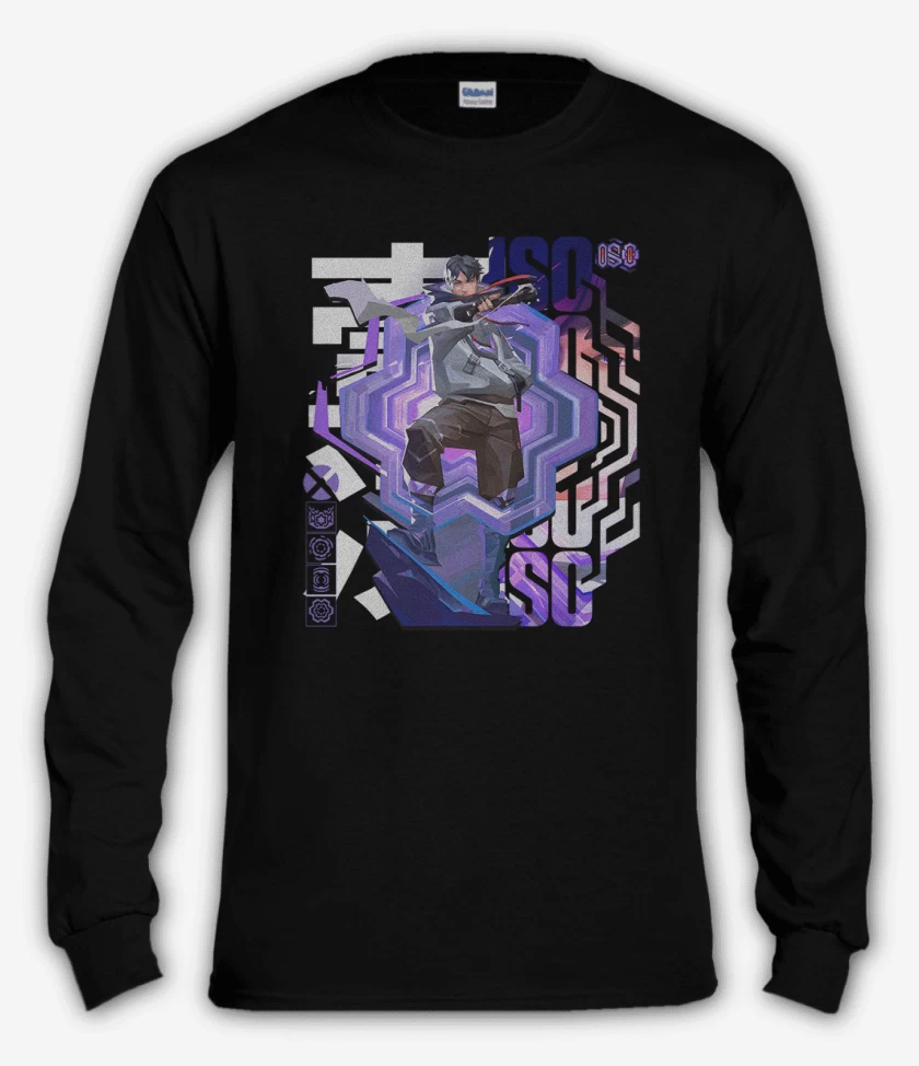 Polera manga larga Negro de Iso