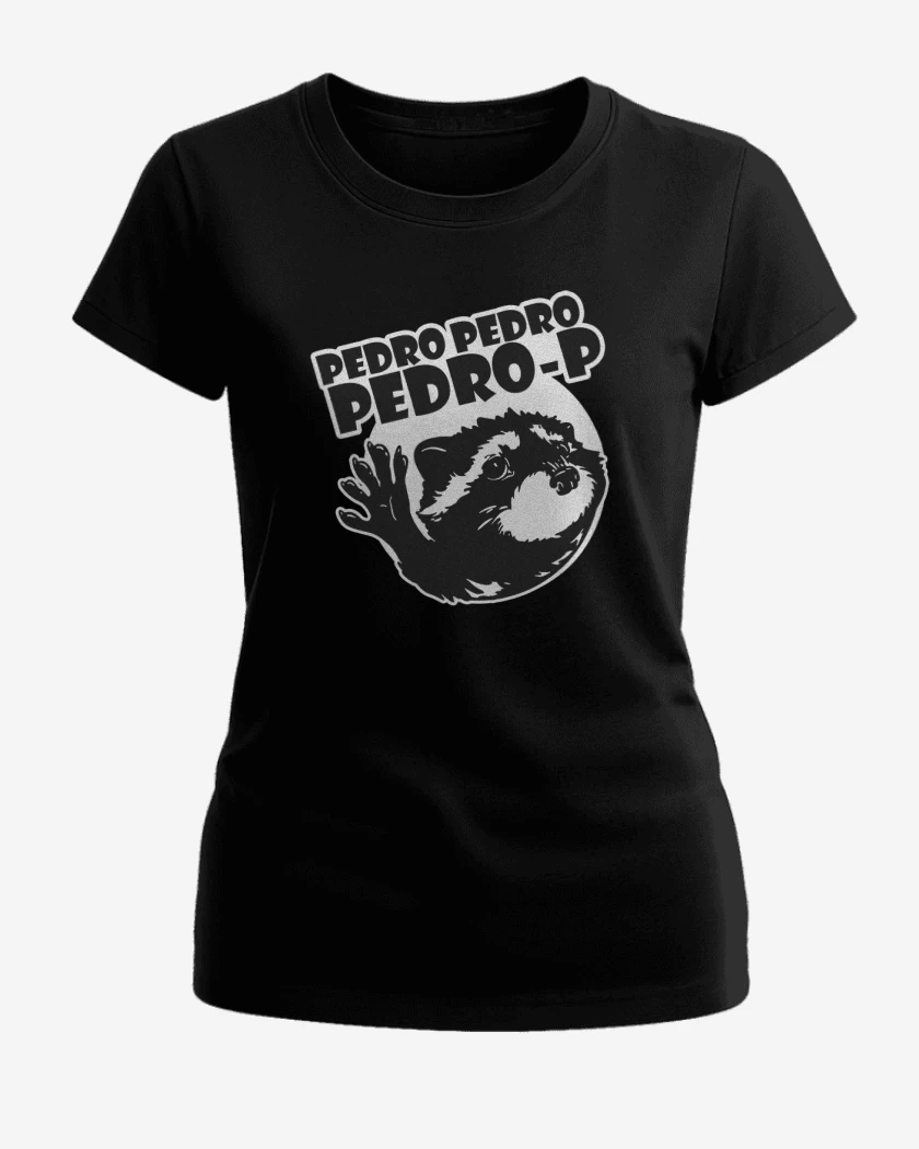 Polera de Mujer Negro de mapache pedro v1