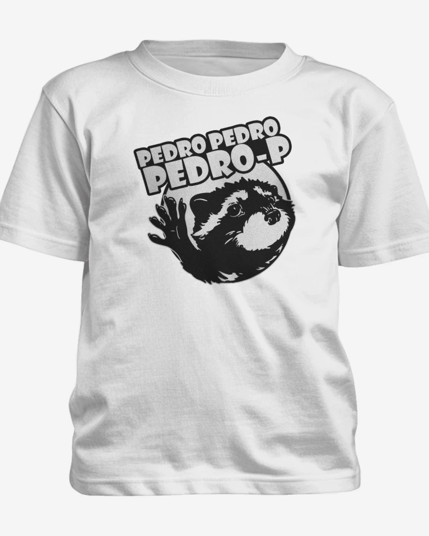 Polera de niño Blanco de Mapache Pedro v2