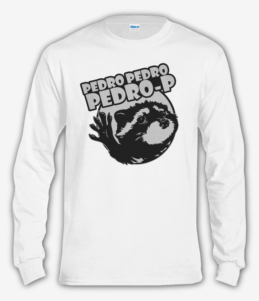 Polera manga larga Blanco de Mapache Pedro v2