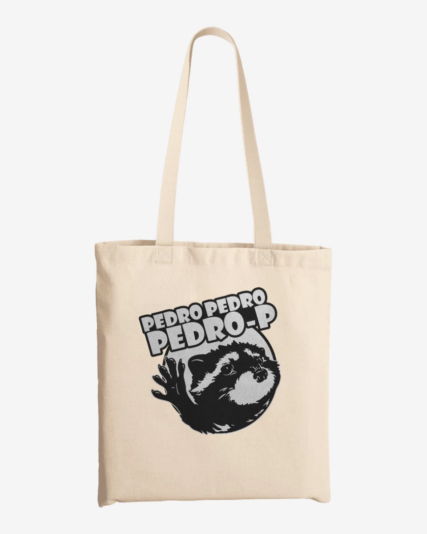 Totebag Blanco de Mapache Pedro v2