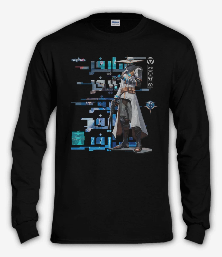 Polera manga larga Negro de Cypher