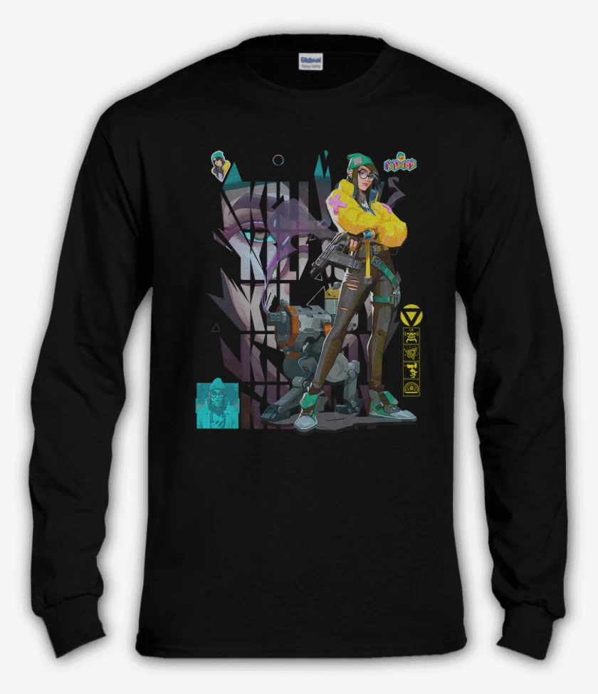 Polera manga larga Negro de Killjoy